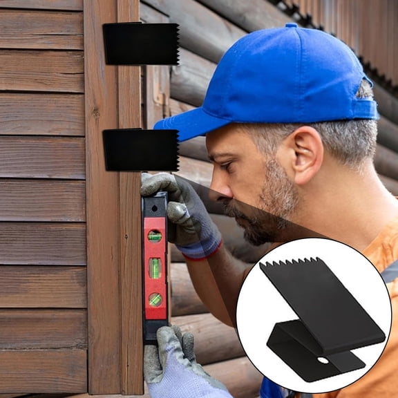 Lumxatz 16Pack Window Clips Black Board Up Clips with Door Handles and Screws, for 1/2 Inch Plywood Brick Wood and Concrete Windows
