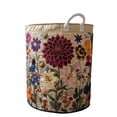 thumbnail image 1 of Lumxatz Boho Quilted Laundry Hamper with Handles, Extra Soft Large Floral Storage Organizer for Bedroom, Portable Washing and Storage Container C, 1 of 7