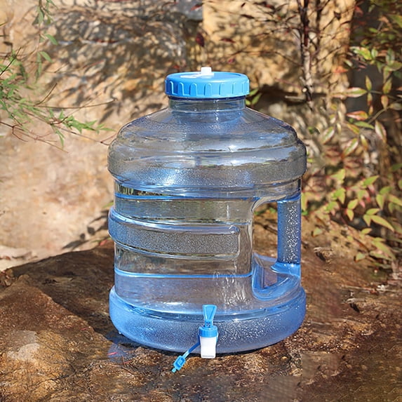 Lumxatz Camping Water Storage Tank with Faucet and Handle, Large Capacity Transparent Water Bucket for Outdoor Sports and Hiking, Portable Drinking Water Container, A