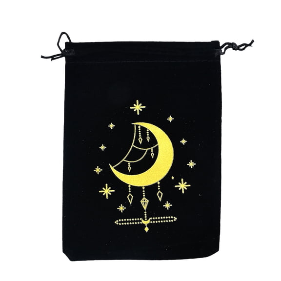 Lumxatz Drawstring Tarot Card Storage Pouch, Flannel Bag for Organizing Divination Accessories and Small Items, Versatile Home Storage S