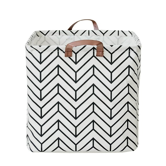 Lumxatz Large Freestanding Laundry Basket with Long Handle, Square Clothes Hamper for Towels and Linens, Durable Grey Storage Bucket for Bedroom and Bathroom A