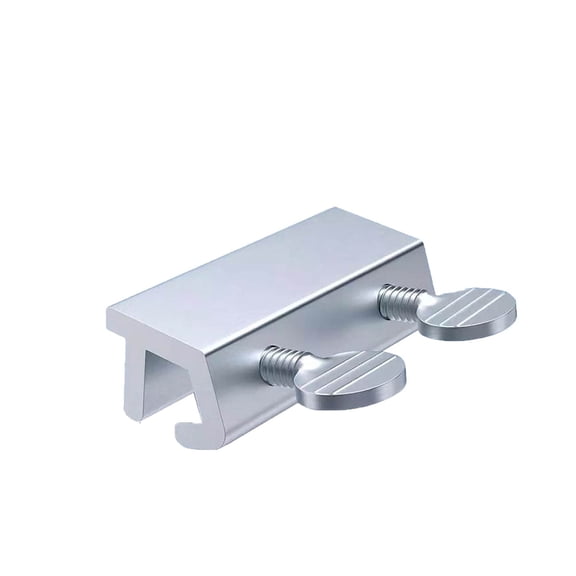 Lumxatz Round Handle Silver Stainless Steel Window Lock, Non Perforated Door and Window Lock for Sliding Door