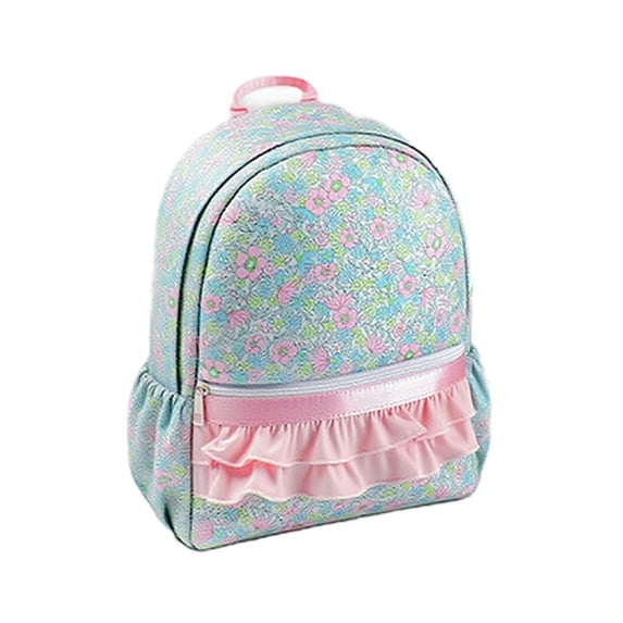 Lumxatz Ruffle Ribbon Lace Backpack, 14 Inch Heavy Duty Bookbag for Daily Use