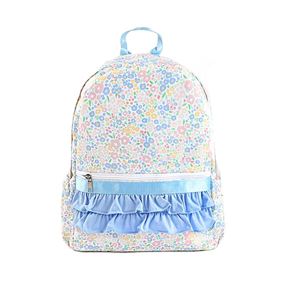 Lumxatz Ruffle Ribbon Lace Backpack, 14 Inch Heavy Duty Bookbag for Daily Use