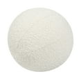 thumbnail image 1 of Luna 12" Round Sphere Accent Ball Throw Pillow Ivory White Boucle, 1 of 4