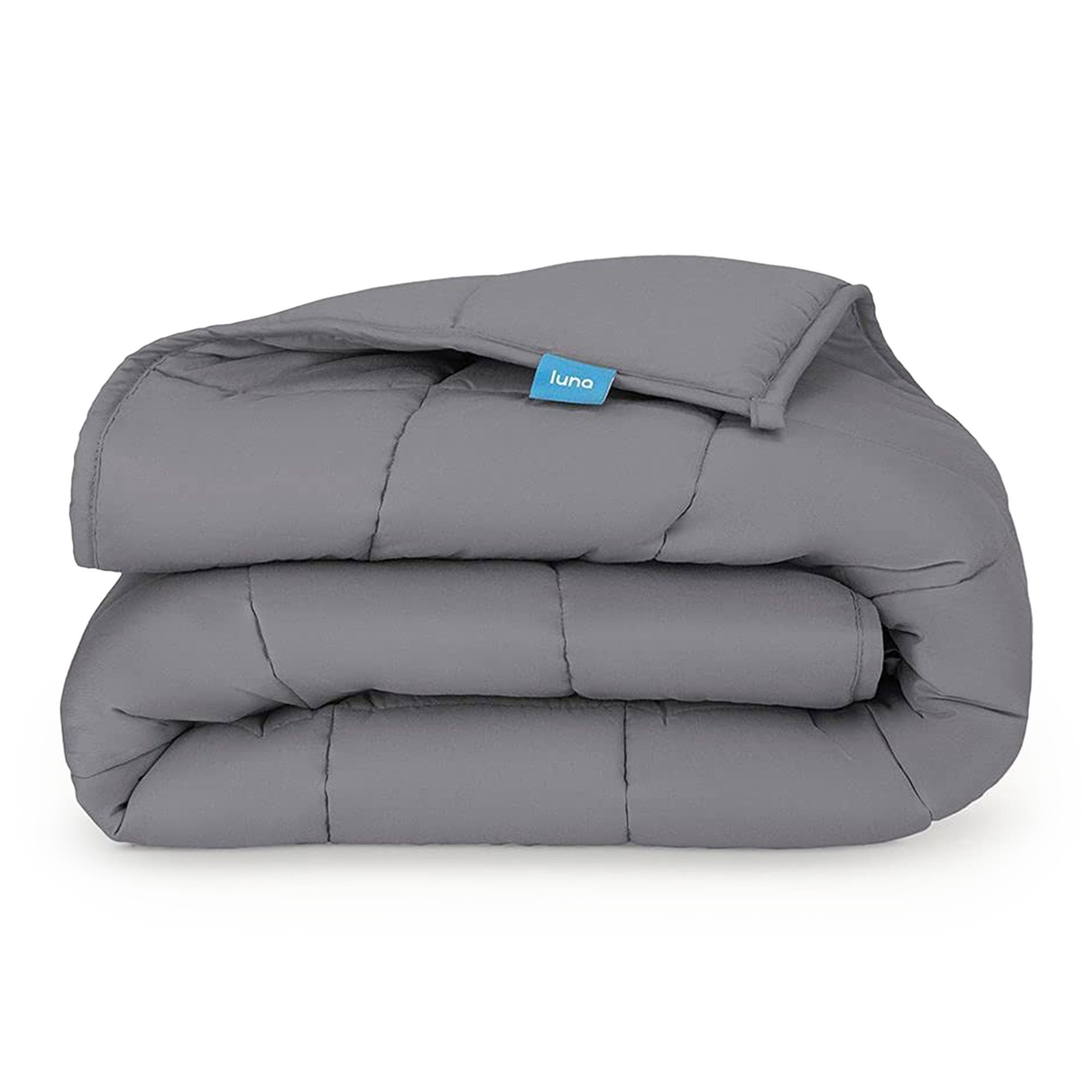 Luna Adult Cotton Weighted Blanket, 60x80 Inch, 20 Lbs, Dark Grey