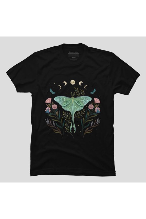 Luna And Forester Retro Fantasy Moon Nature Graphic H12231 Unisex T-Shirt, Up to 5XL Available