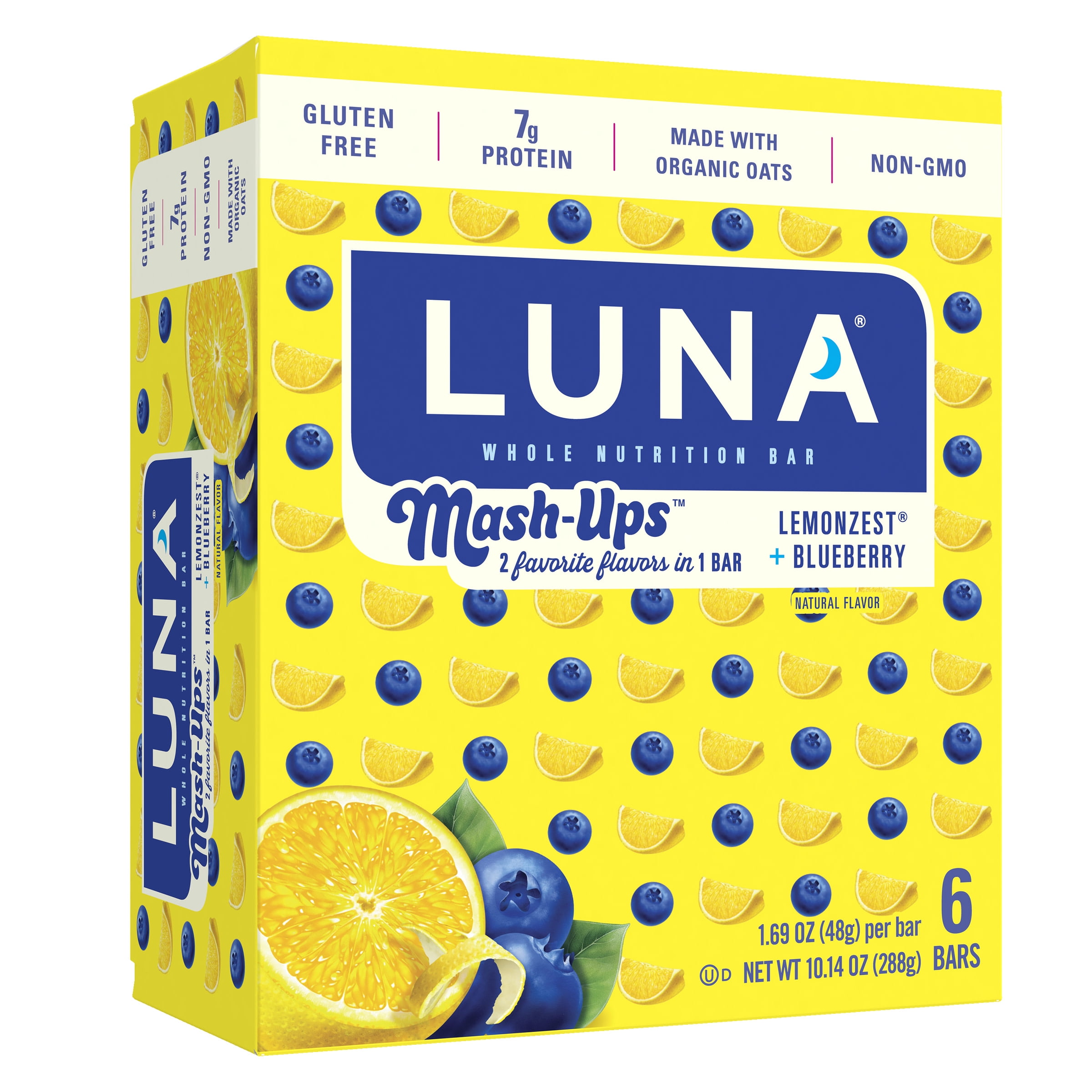 Luna Bar MashUps Lemonzest + Blueberry Flavor Whole Nutrition
