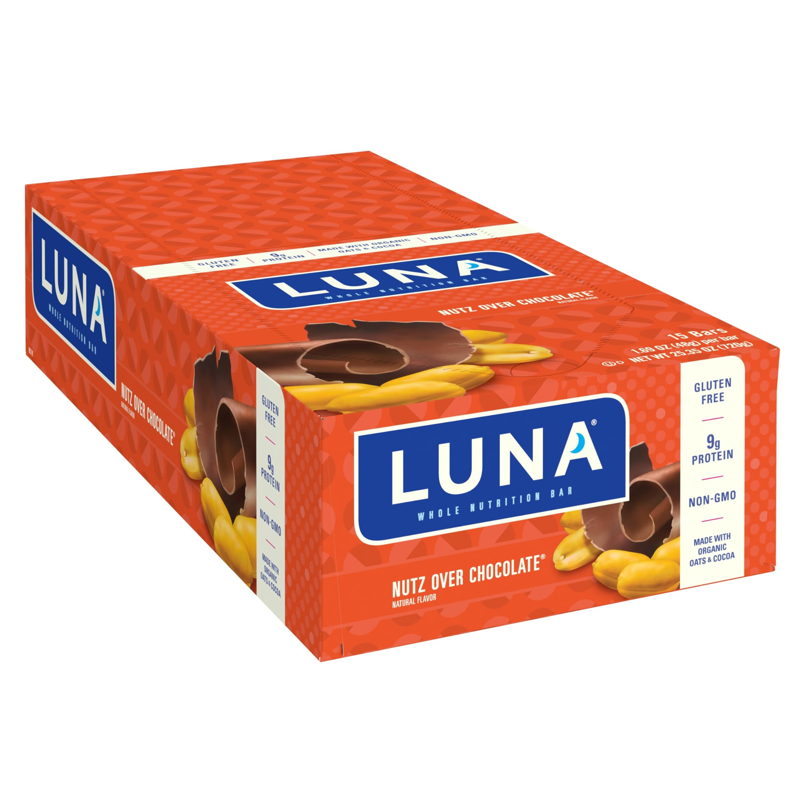 Luna Bar Nutz Over Chocolate Flavor GlutenFree NonGmo 79G