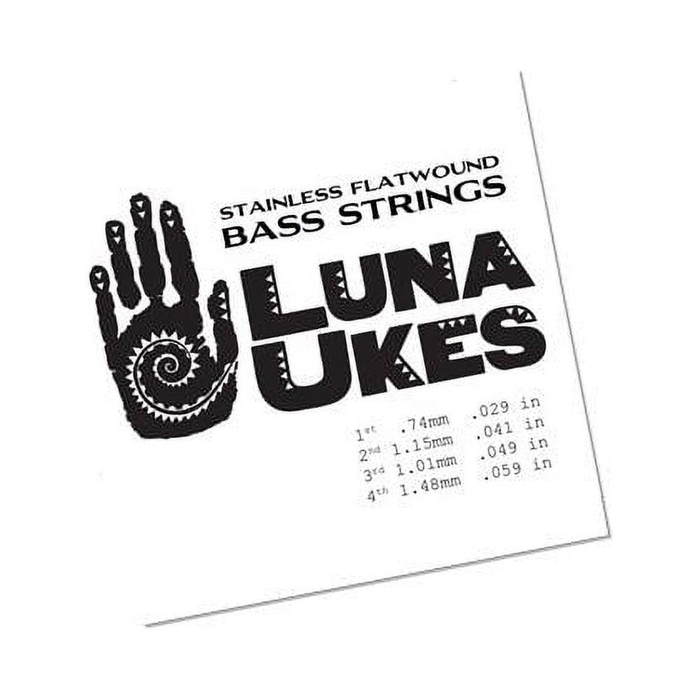 Luna Bass Ukulele Flatwound String Set, UKE BASS STRING SET