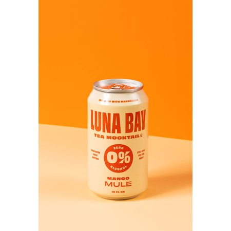 Luna Bay Mango Mule Zero Percent Tea Mocktail (12Pack, 12floz Cans)