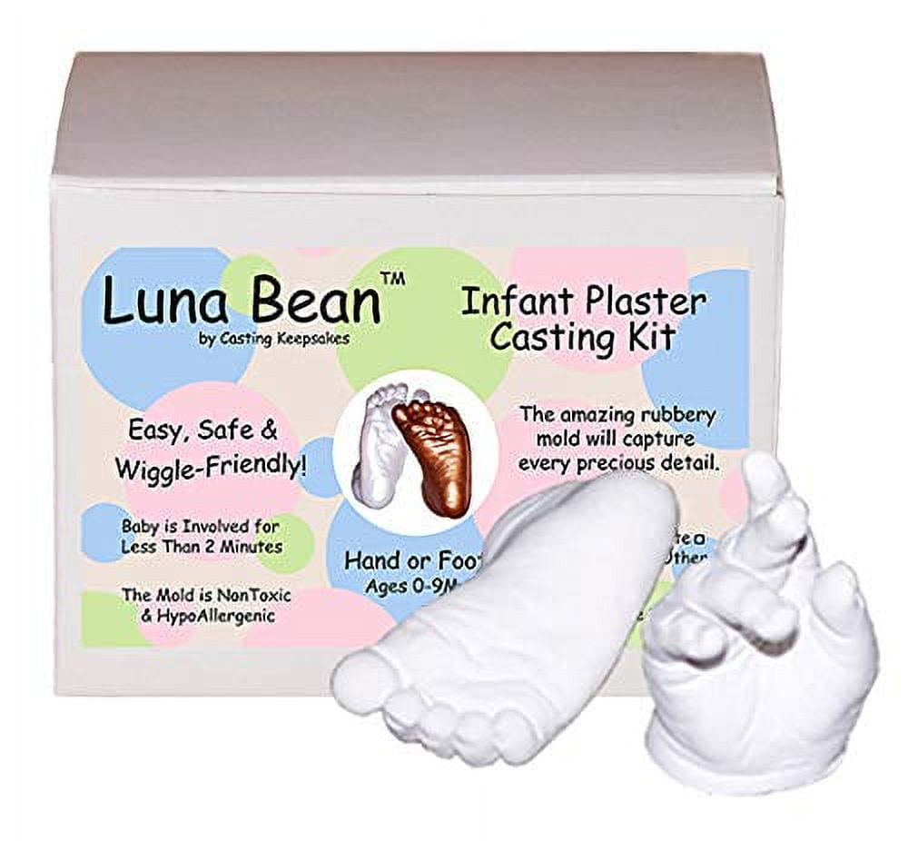 Luna Bean Baby Keepsake Hand Casting Kit - Plaster Hand Mold