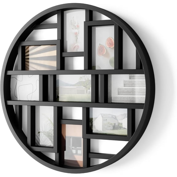 Luna Collage Picture Frame, Holds 9 4x6 Photos, 22-Inch, Black