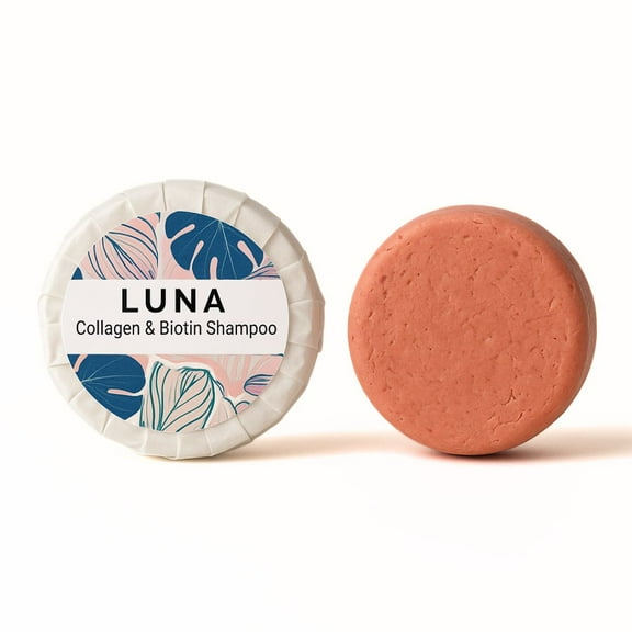Nature Skin Shop Luna Collagen & Biotin Shampoo Bar – Strengthening Solid Cleanse for Fuller, Healthier-Looking Hair – Sulfate-Free • All Hair Types