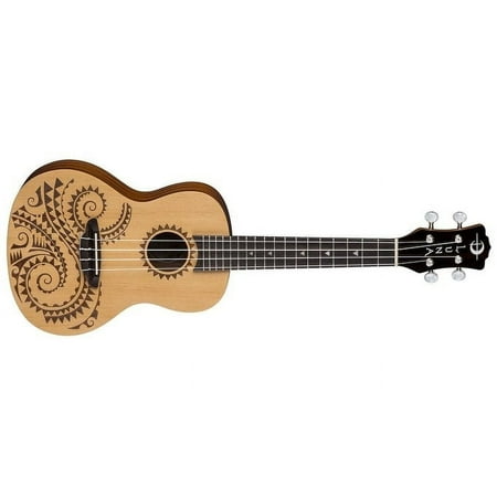 Luna 4-String Uke Tattoo Concert Spruce w/Gigbag - Satin Natural (UKE TC SPR)