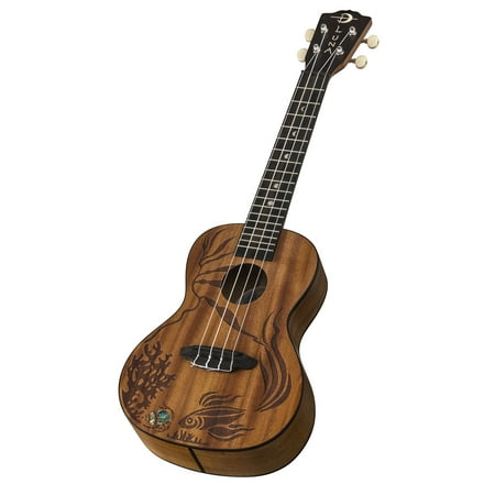 Luna Coral Ukulele All Solid Mahogany Ukulele w/ Gig Bag - Satin