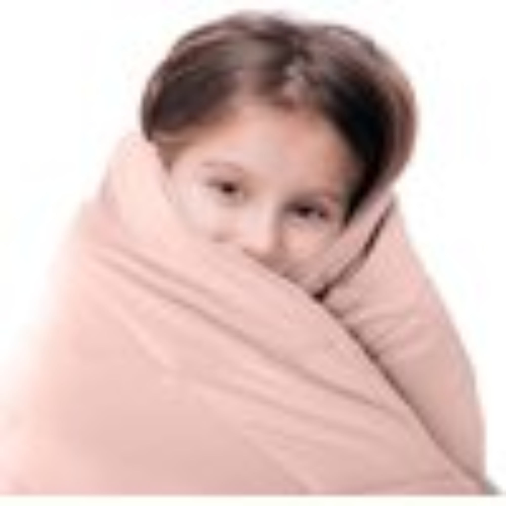 Luna Cotton Weighted Blanket for Kids, Twin (41" x 60"), 10 lbs, Pink