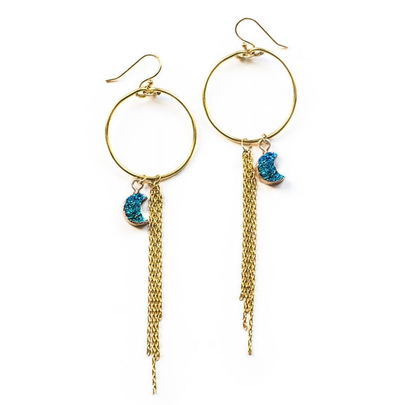 Luna Earrings, blue