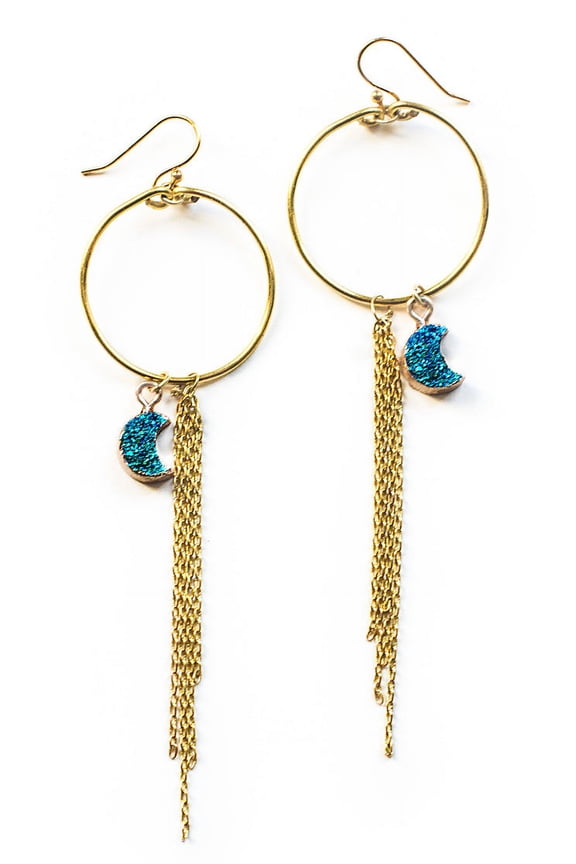 Luna Earrings, blue