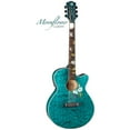 thumbnail image 1 of Luna Flora Moonflower Folk Acoustic/Electric Guitar - Quilt Maple, 1 of 2