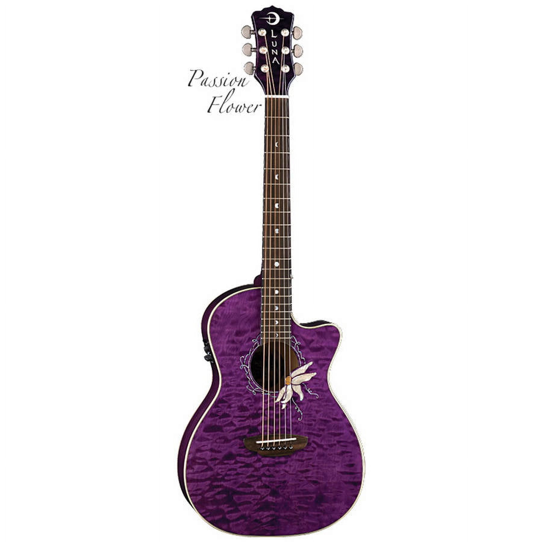 Purple cheap luna guitar