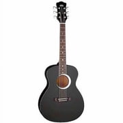 Luna Guitars Aurora Borealis 3/4 Acoustic Guitar, Black