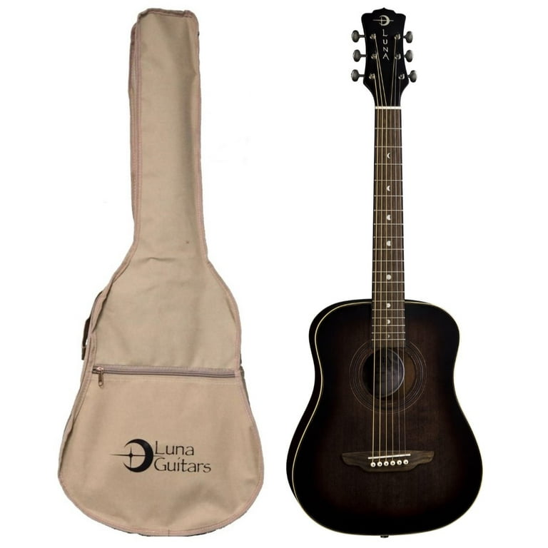 Luna Guitars Safari Artist Vintage Travel Guitar W Gigbag SAF ART VINTAGE