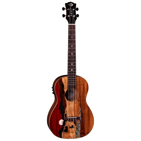 Luna Guitars Vista Deer Tropical Wood Baritone Acoustic-Electric Ukulele Gloss