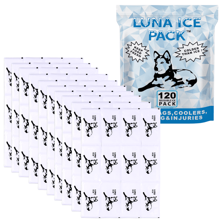 Luna Ice Gel Ice Packs - Dry Ice for Shipping Frozen Food, Lunch Bags &  Injuries - Reusable & Long-Lasting Cold Packs for Coolers, Ice Bag for  Shipping Frozen Food - Dry