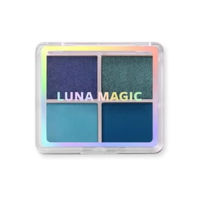 LUNA MAGIC High Pigment Travel Makeup Quad Eye Shadow Palette, Royal Nights, Mini