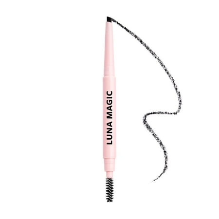 Luna Magic Eyebrow Pencil with Spoolie Brush, Black