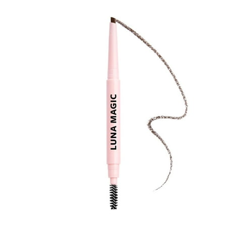 Luna Magic Eyebrow Pencil with Spoolie Brush, Dark Brown