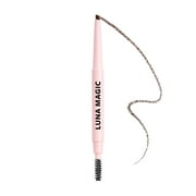 LUNA MAGIC Eyebrow Pencil with Spoolie Brush, Dark Brown, 0.03 fl oz