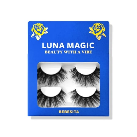 Luna Magic Faux Mink False Eyelashes, Bebesita, Black, 2 Pair