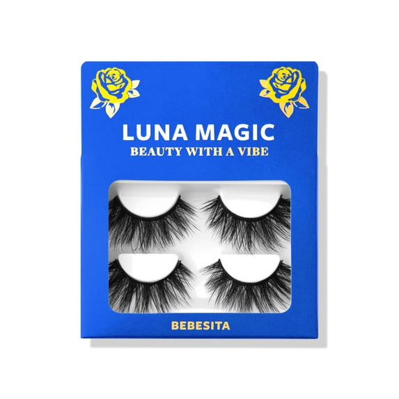 Luna Magic Faux Mink False Eyelashes, Bebesita, Black, 2 Pair