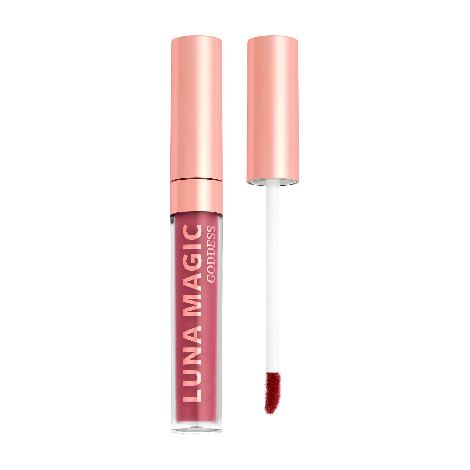 Luna Magic High-Shine Liquid Nude Lip Gloss, Goddess, Dark Nude