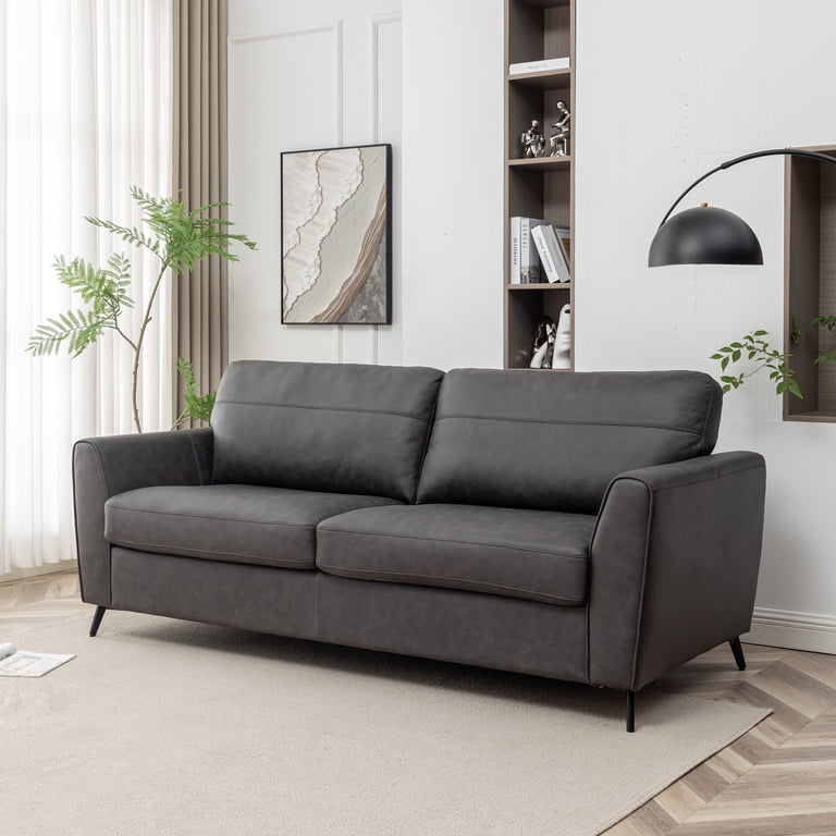 Luna Mid-Century Modern Pullout Sofa Bed - Queen Mattress