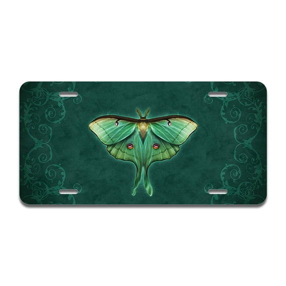 Luna Moth Aluminum License Plate| License Plate 12" X 6" Fits Any Car, Truck, SUV, RV, or Trailer | Made in The USA