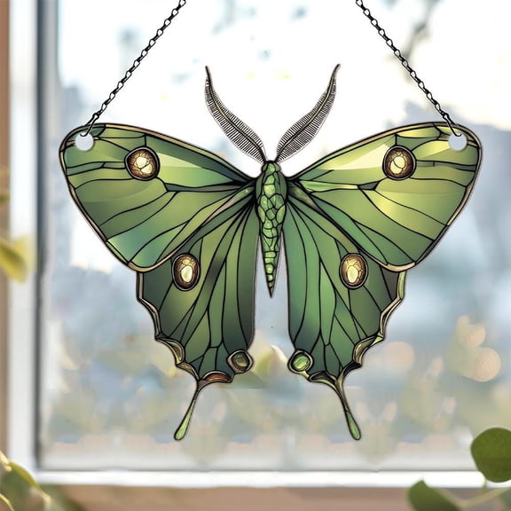 Luna Moth Butterfly Acrylic Suncatcher, Butterfly Luna Moth Ornaments, Luna Moth Butterfly Decor, Luna Moth Gifts For Women Men