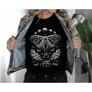 Luna Moth Goblincore Shirt Celestial Moth T Shirt Witchy Clothing Grunge Fairycore Gothic Moth Shirt Goblincore Clothing Dark Cottagecore, Vintage Birthday Gift