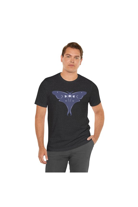 Luna Moth Graphic Tee, Moon Phase Moth T-Shirt