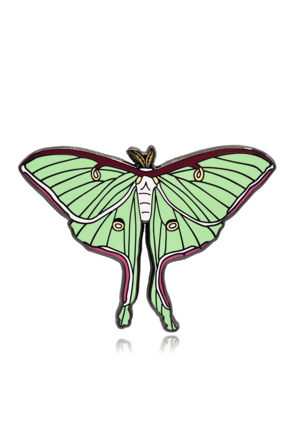 Luna Moth Hard Enamel Pin | Clayton Jewelry Labs