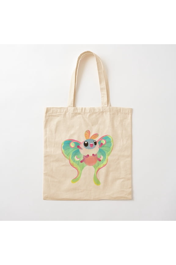 Luna Moth Style 004 Canvas Tote Bags, Reusable Shopping Bag