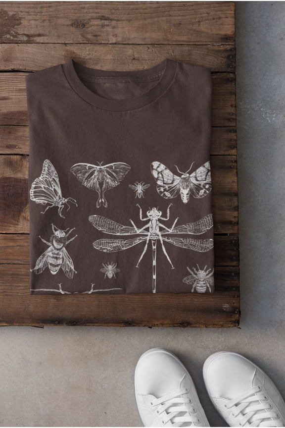 Luna Moth T shirt, Bugs T shirt, Grunge Fairycore Clothing, Cottagecore, Fairycore Shirt, Trad Goth, Mall Goth Clothing, Goblincore Clothing, Vintage Birthday Gift