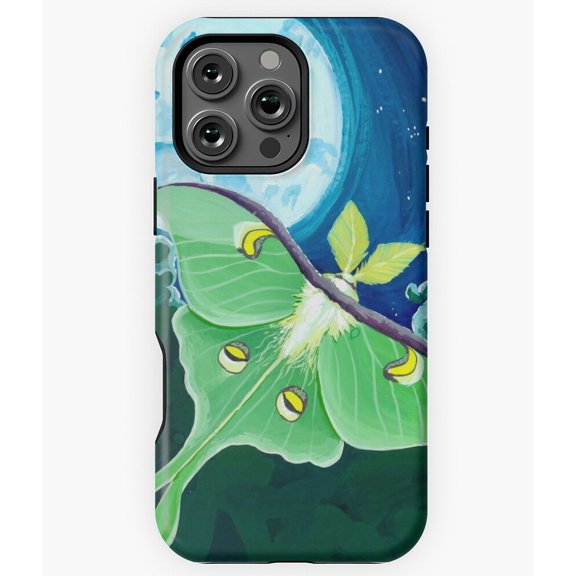 Luna Moth The Moon Tarot Card Mystic Art N5587 Phone Case for iPhone 17 16 15 14 13 12 11 Pro Max