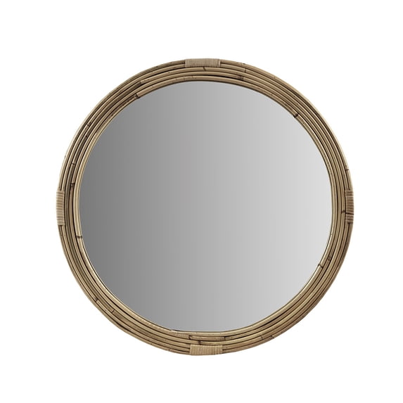 Luna Natural Rattan Round Wall Mirror