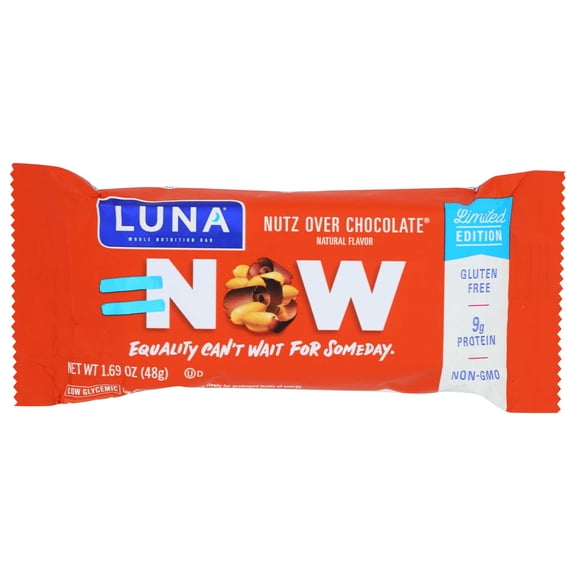 Luna Organic Nutz Over Chocolate Nutrition Bar, 1.69 Ounce -- 15 per case.