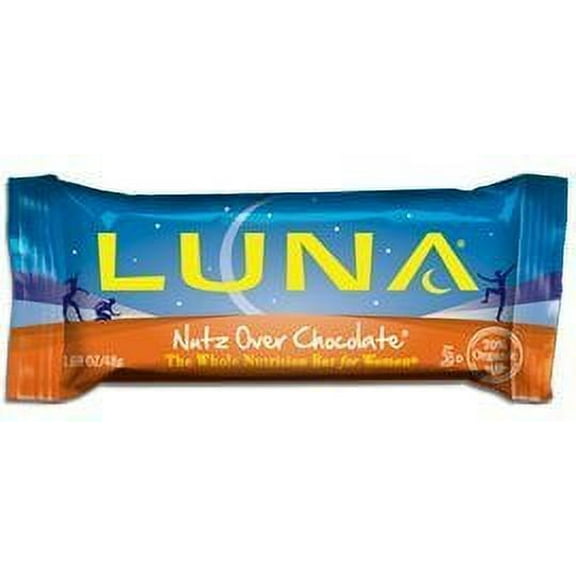Luna Organic Nutz Over Chocolate Nutrition Bar (Pack of 4)