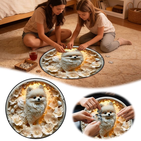 Luna Owl 3D Wooden Puzzle - Optical Illusion Art with Hand-Drawn , Challenging Brain Teaser & Unique Wall Decor for Adult Relaxation & Home Office (16x10x5cm)