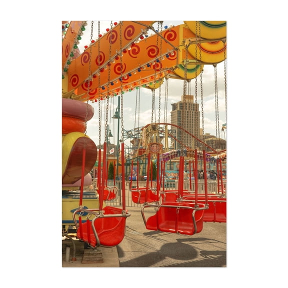 Luna Park - Brooklyn New York Photography Carnival Coney Island Vintage Retro Summer Boardwalk Unframed Wall Art Print 24 x 36 inches
